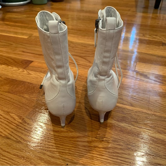 Alexandre Birman Millen White Lace up Leather Booties - Picture 7 of 14
